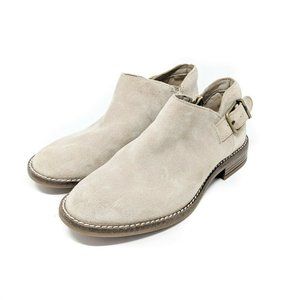 Clarks Camzin Buckle Strap Tan Suede Ankle Boots